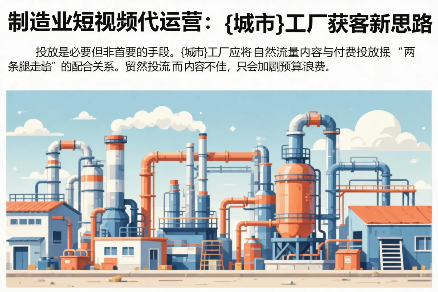 制造业短视频代运营:代县工厂获客新思路